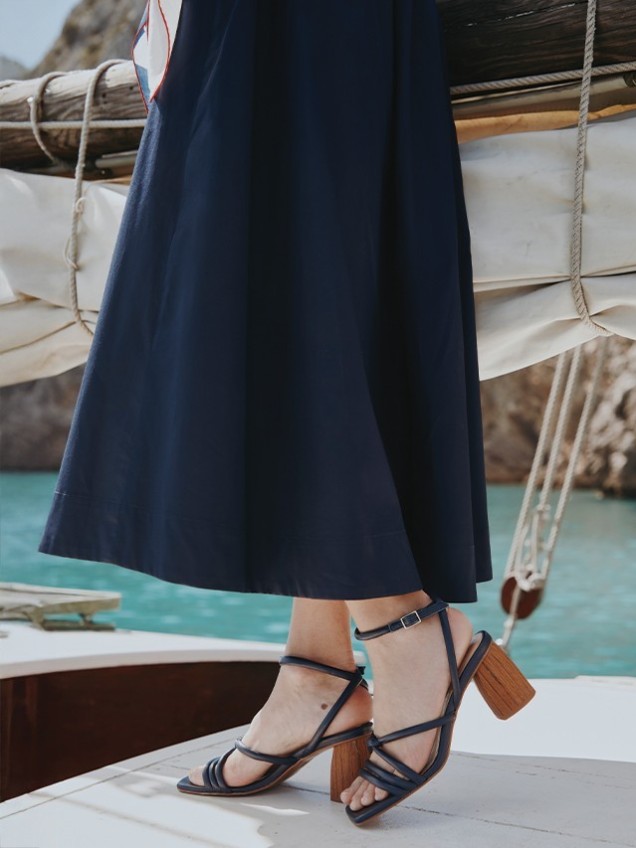 Leather strappy sandals