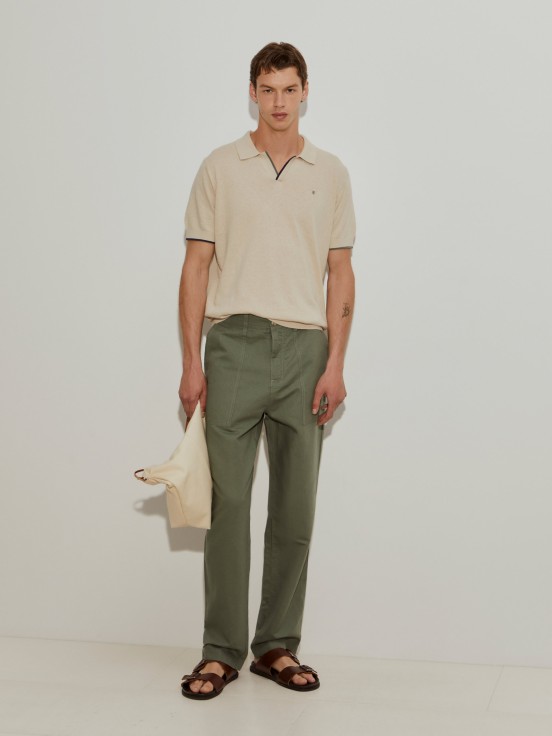 Chinos de lino y algodn