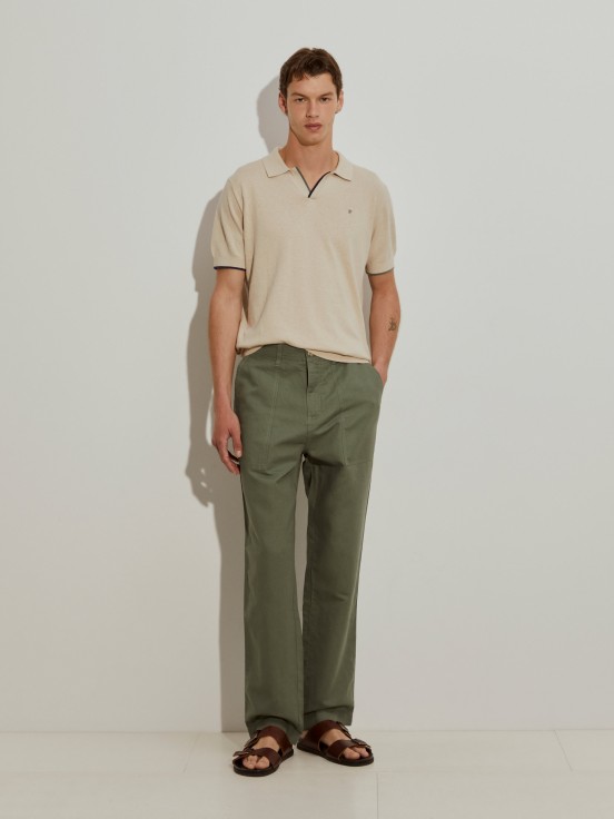 Chinos de lino y algodn