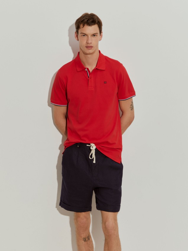 Slim fit piqué polo
