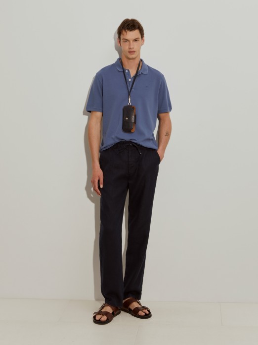 Regular fit piqu polo