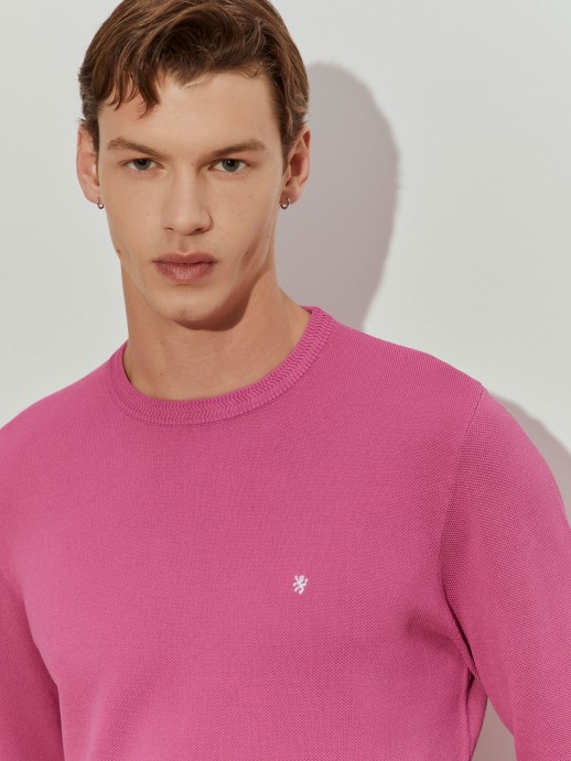 Textured knit sweater