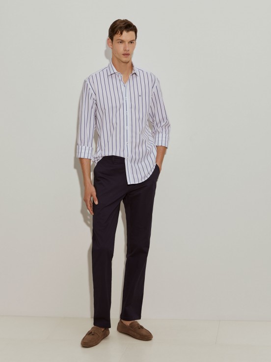 Camisa slim fit s riscas