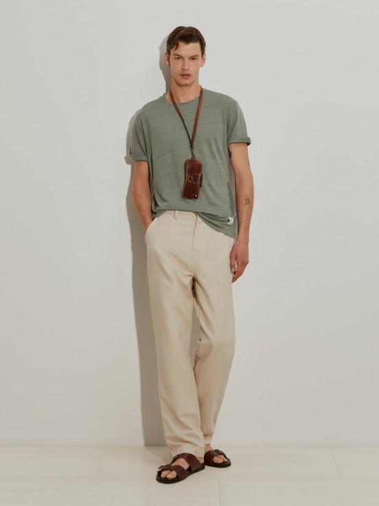 100% linen t-shirt