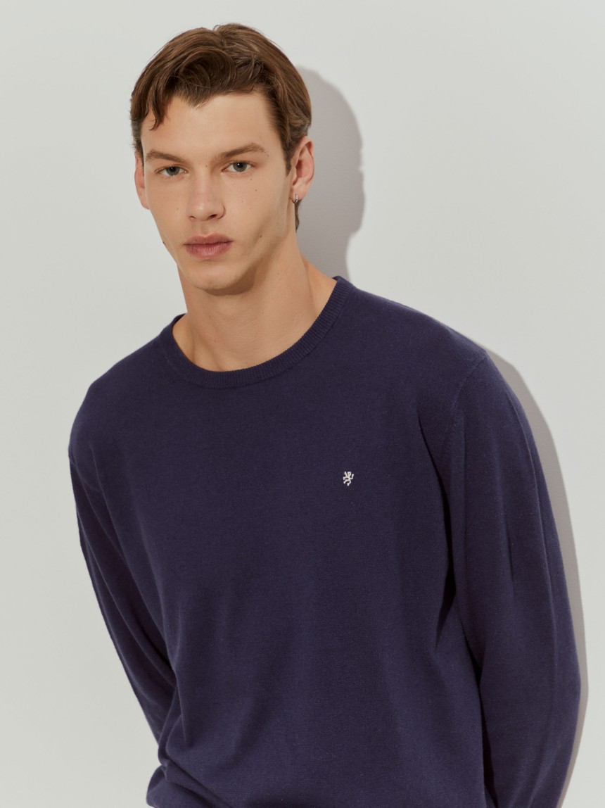 Pullover em linho e algod�o