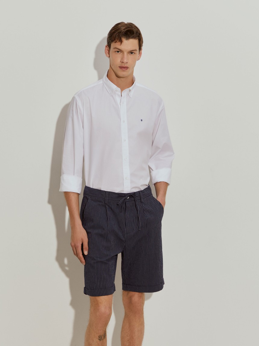 Camisa regular fit de algod�n