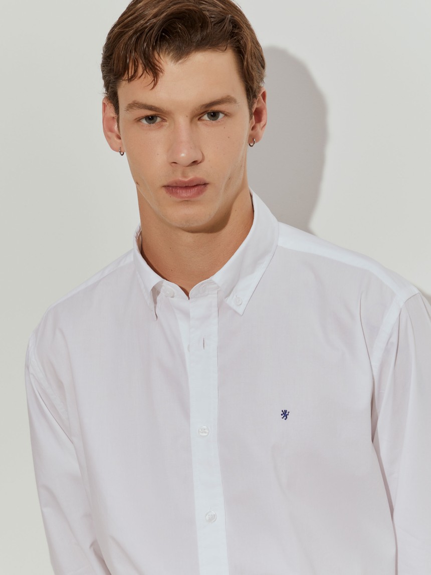 Camisa regular fit de algod�n