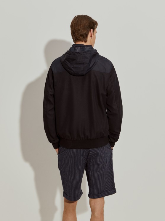 Combined jacket with hood