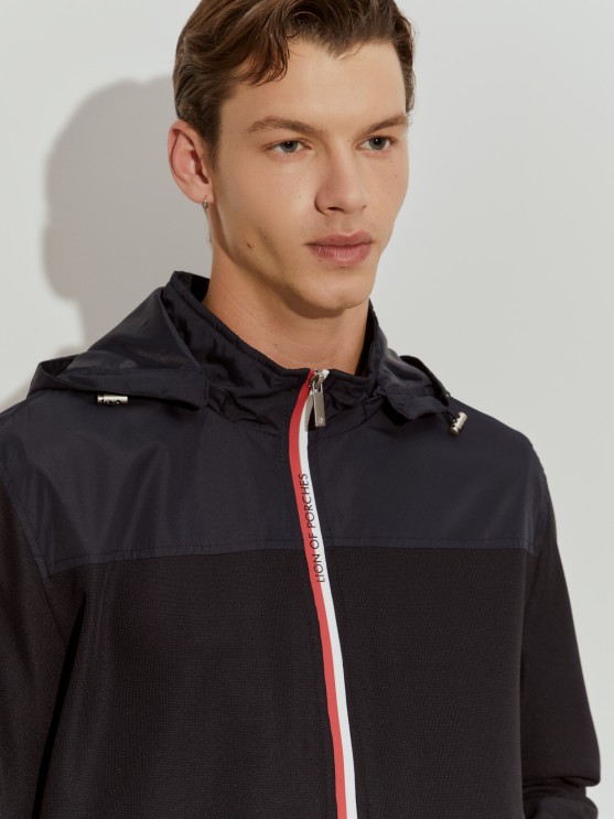 Combined jacket with hood