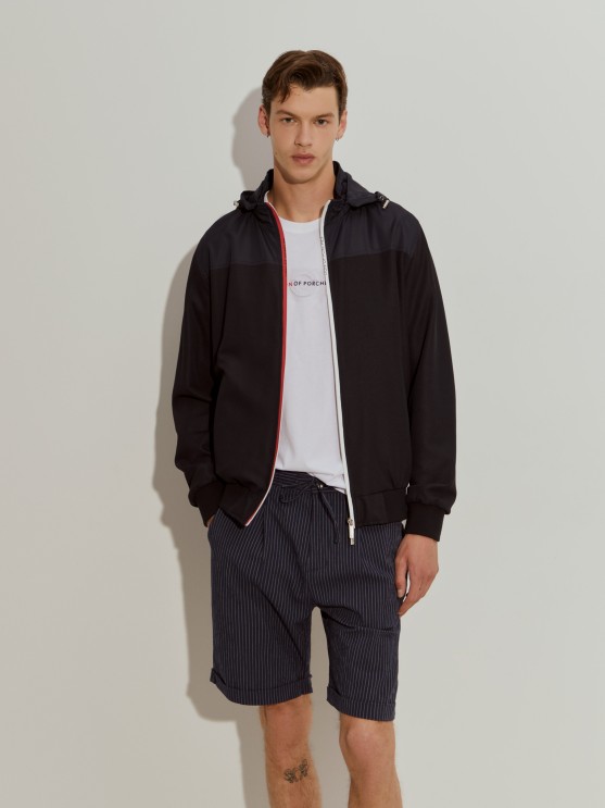 Combined jacket with hood