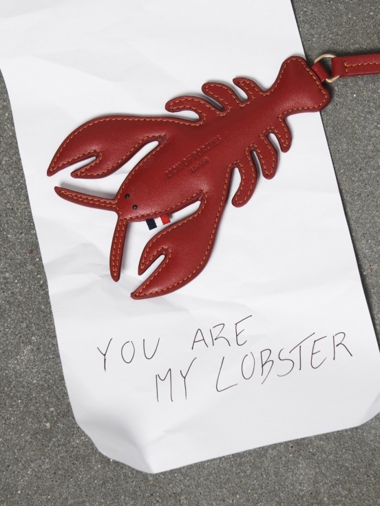 Leather lobster keychain