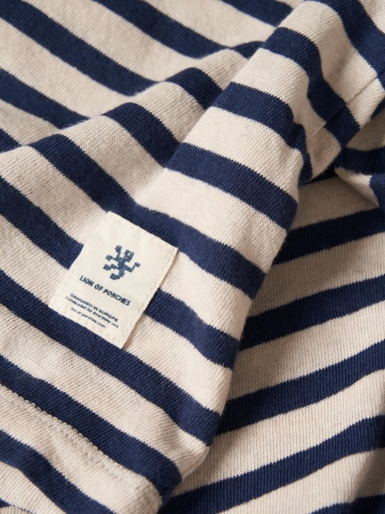 Camiseta de rayas de algodn y lino.