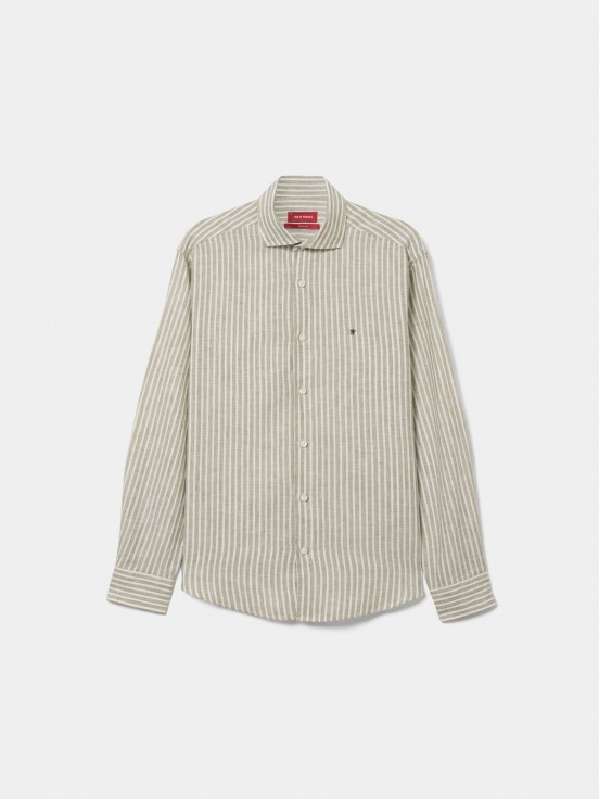Camisa de lino a rayas