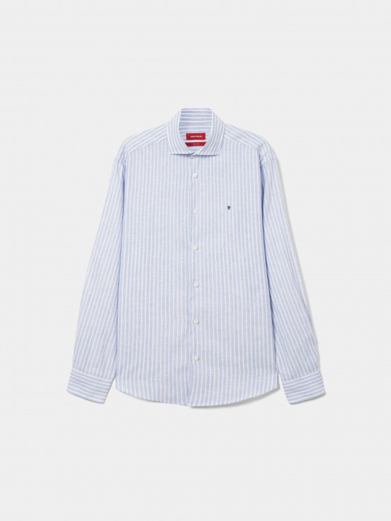 Camisa de lino a rayas