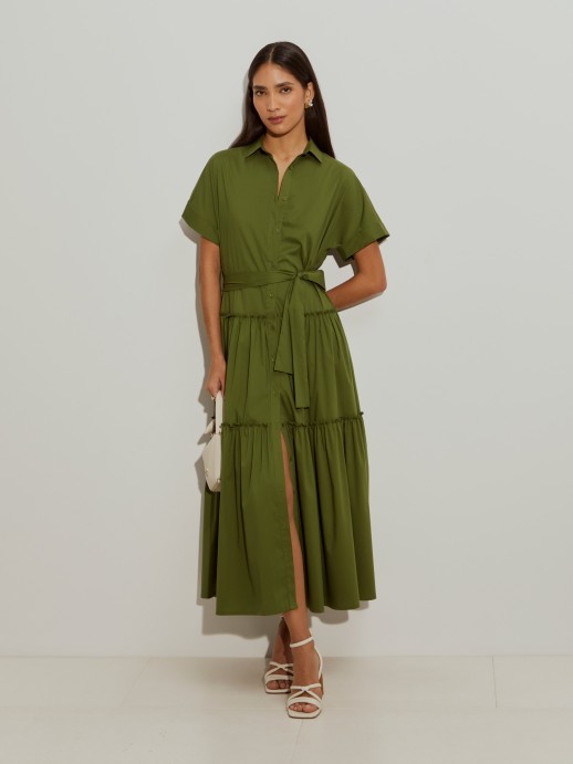 Vestido largo con mangas cortas