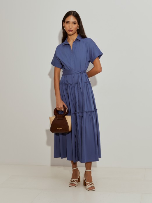 Long dress with short sleeves