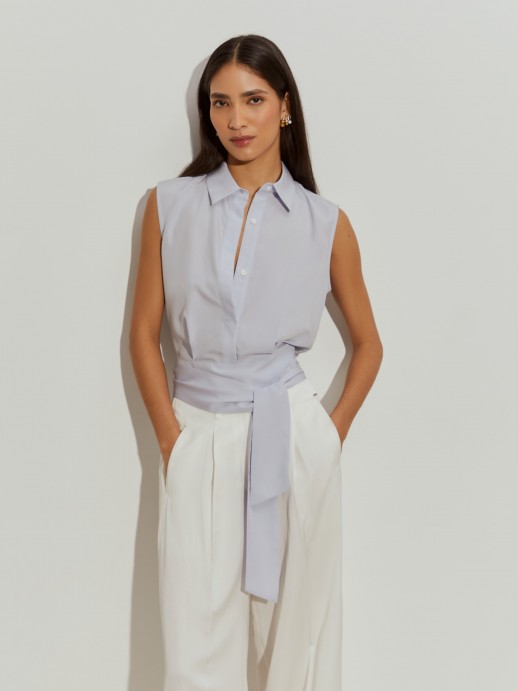 Sleeveless lyocell blouse