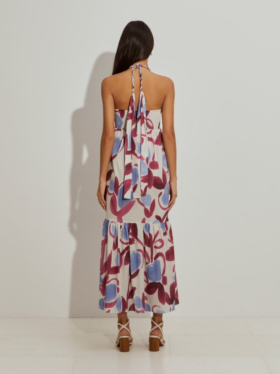 Vestido largo estampado