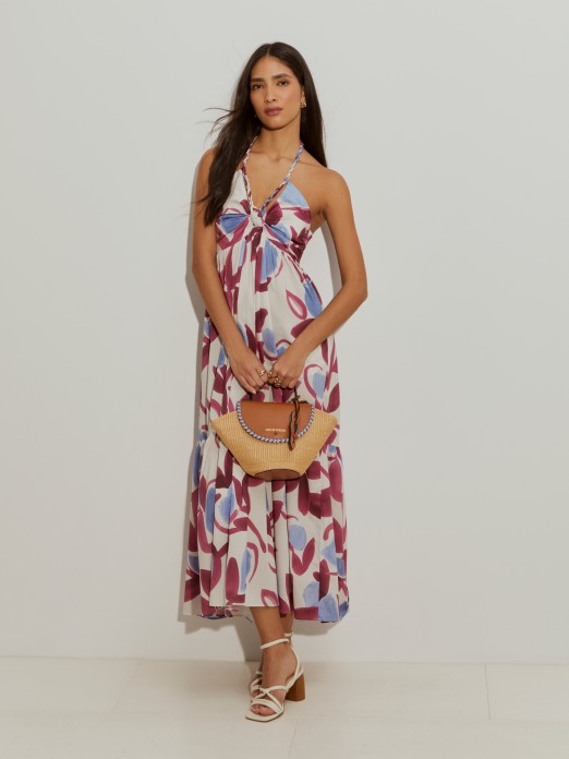 Vestido comprido estampado
