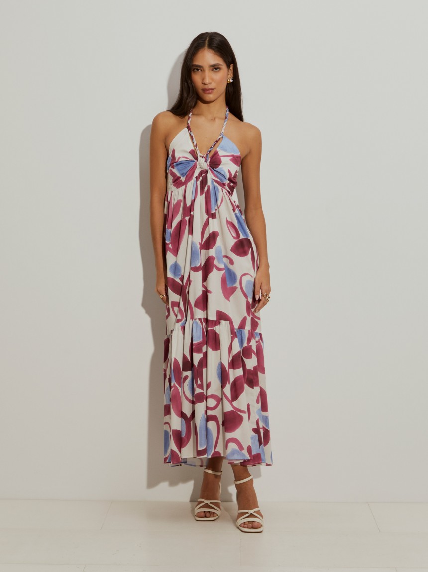 Long printed dress