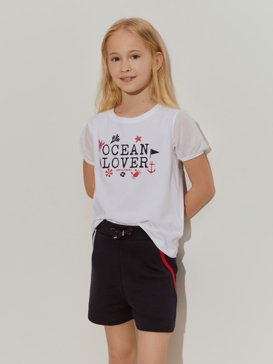pantalones cortos de malla