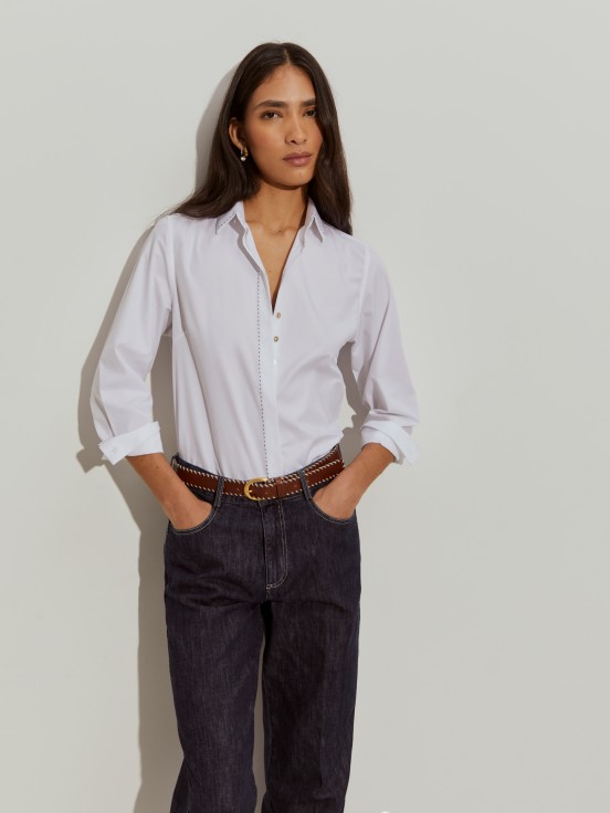 Camisa clssica de algodo