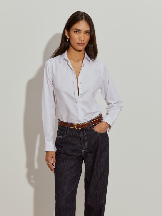 Camisa clssica de algodo