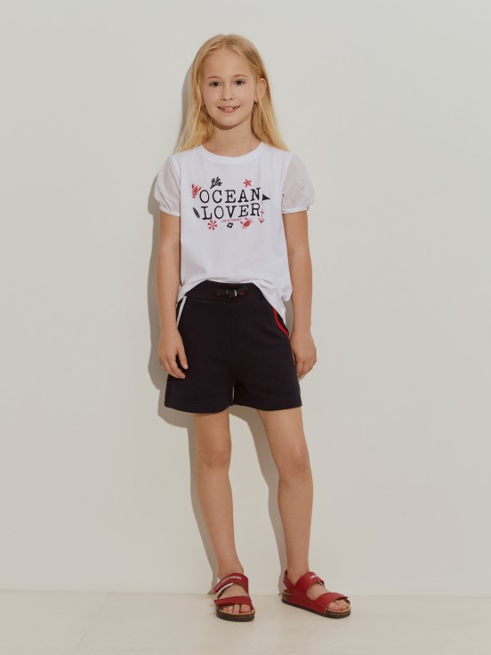 pantalones cortos de malla