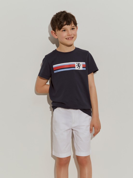 T-shirt de algodo com estampado