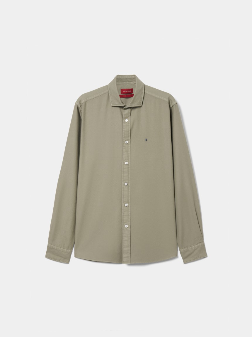Camisa slim fit de algod�o