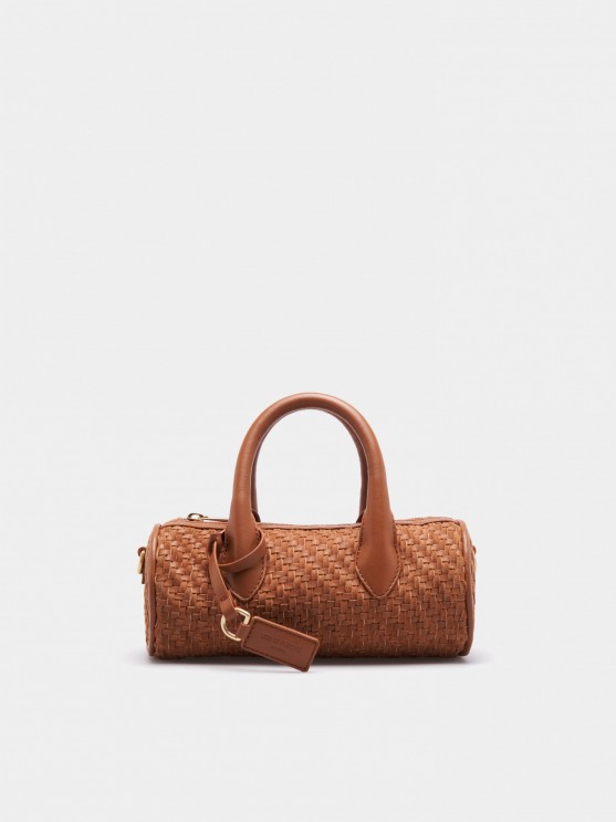 Cylindrical leather case