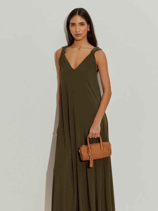 Bolso cilndrico de cuero