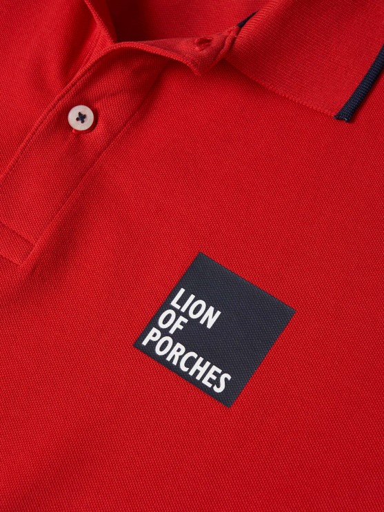 Regular fit cotton polo shirt