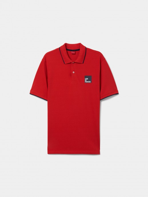 Regular fit cotton polo shirt