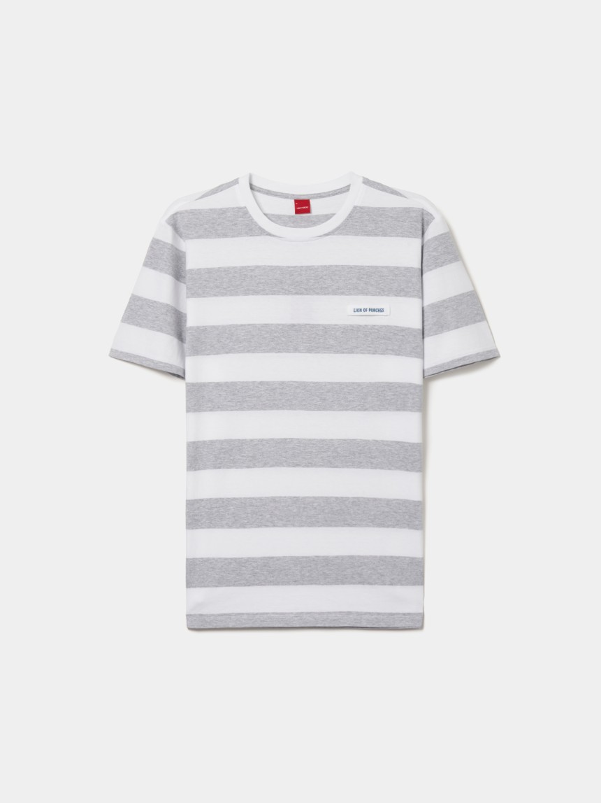 T-shirt de algod�o �s riscas