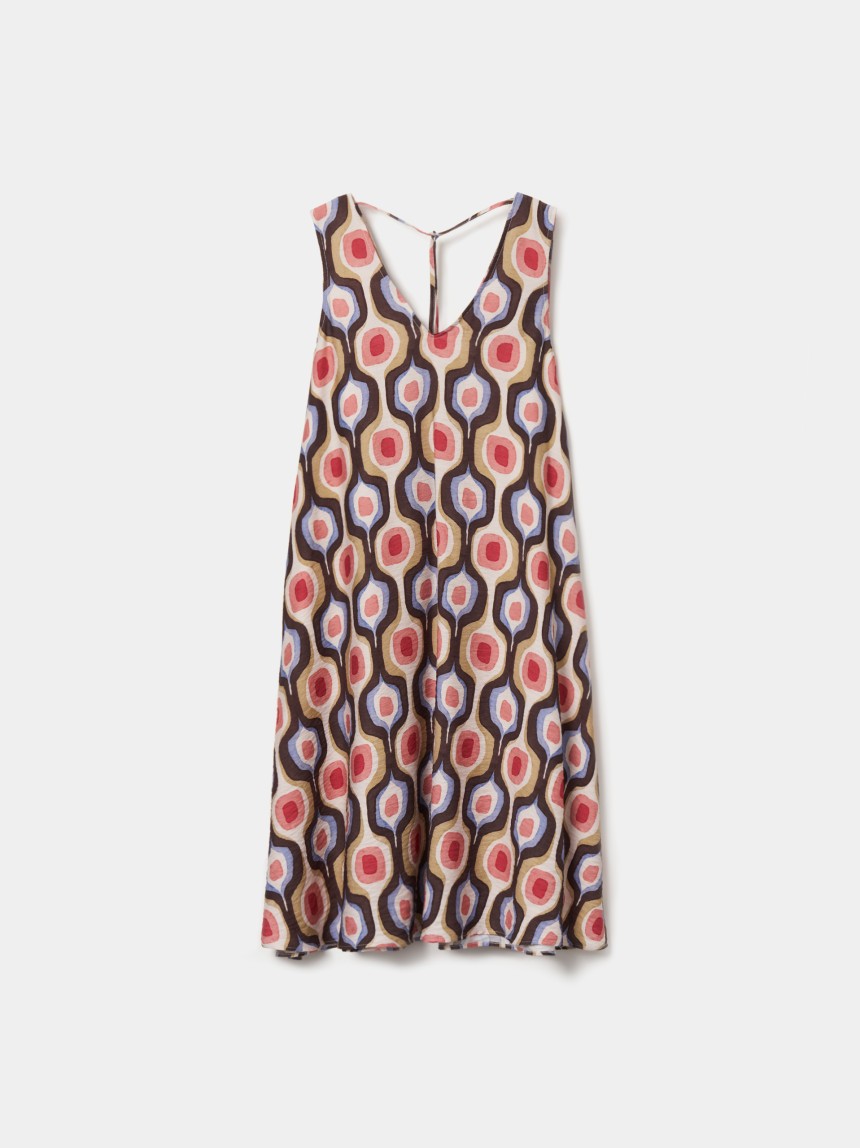 Vestido curto estampado