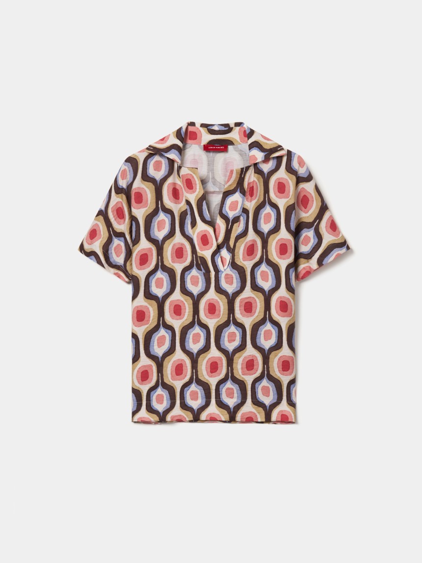 Blusa com estampado geom�trico
