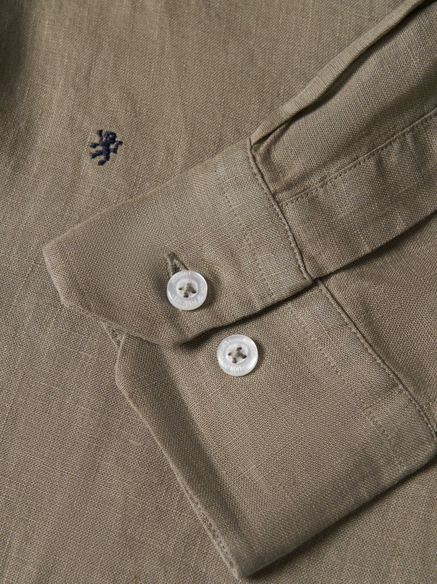 Camisa slim fit em linho