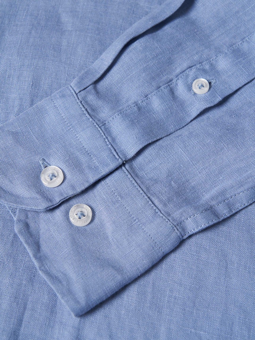 Camisa slim fit em linho