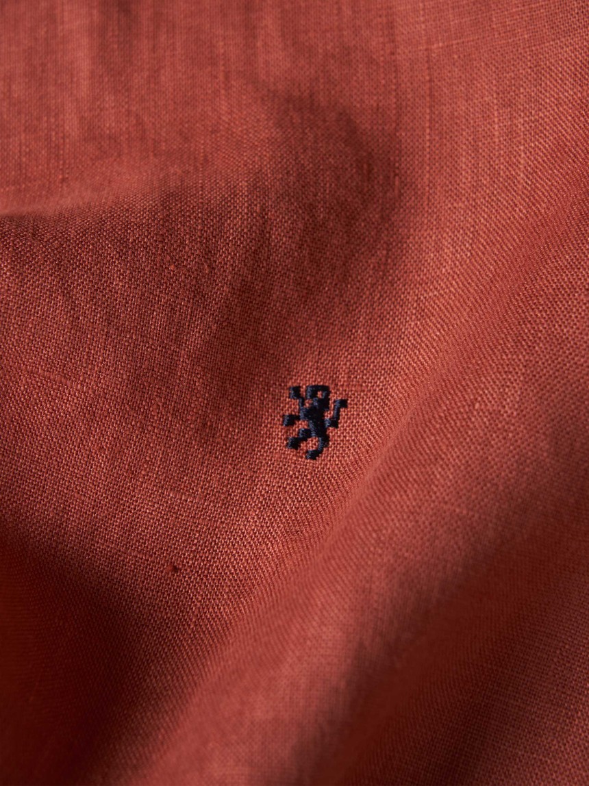 Camisa slim fit em linho