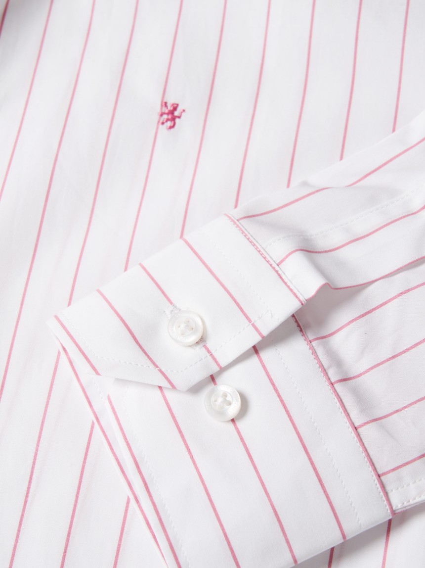 Camisa de algod�n a rayas de corte regular