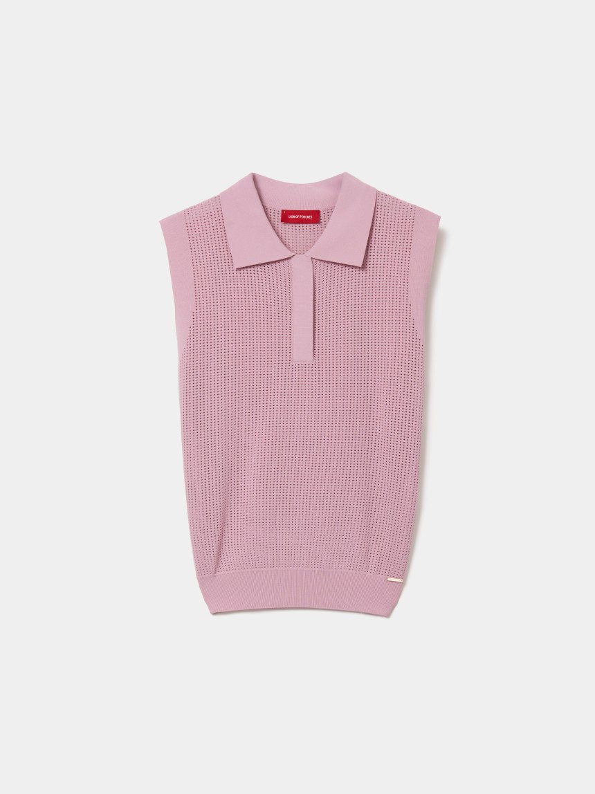 Polo de punto perforado