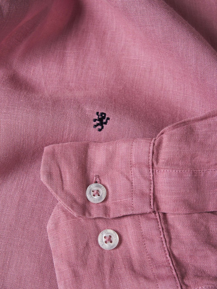 Camisa slim fit em linho