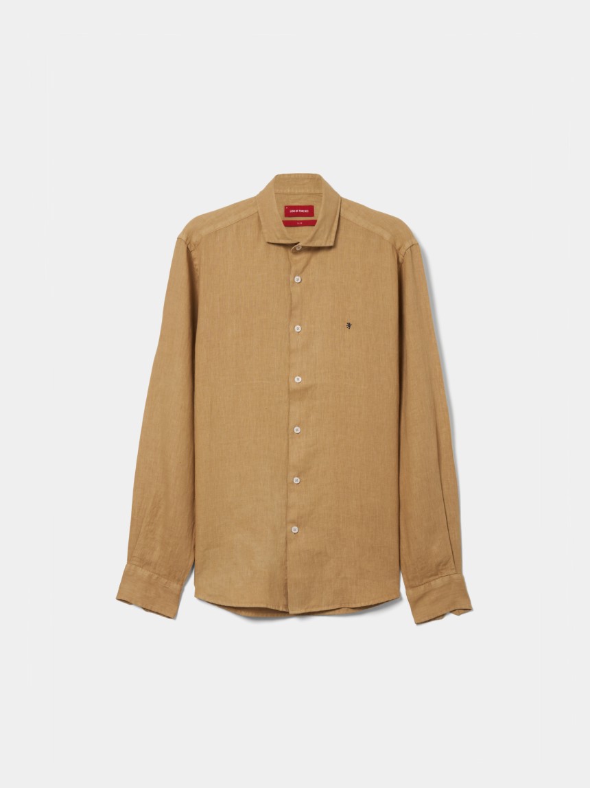 Camisa slim fit em linho