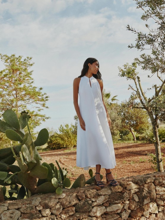 vestido largo halter