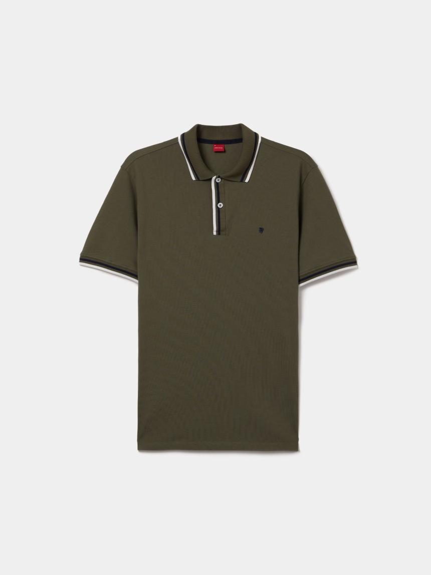 Polo regular fit em piqu�