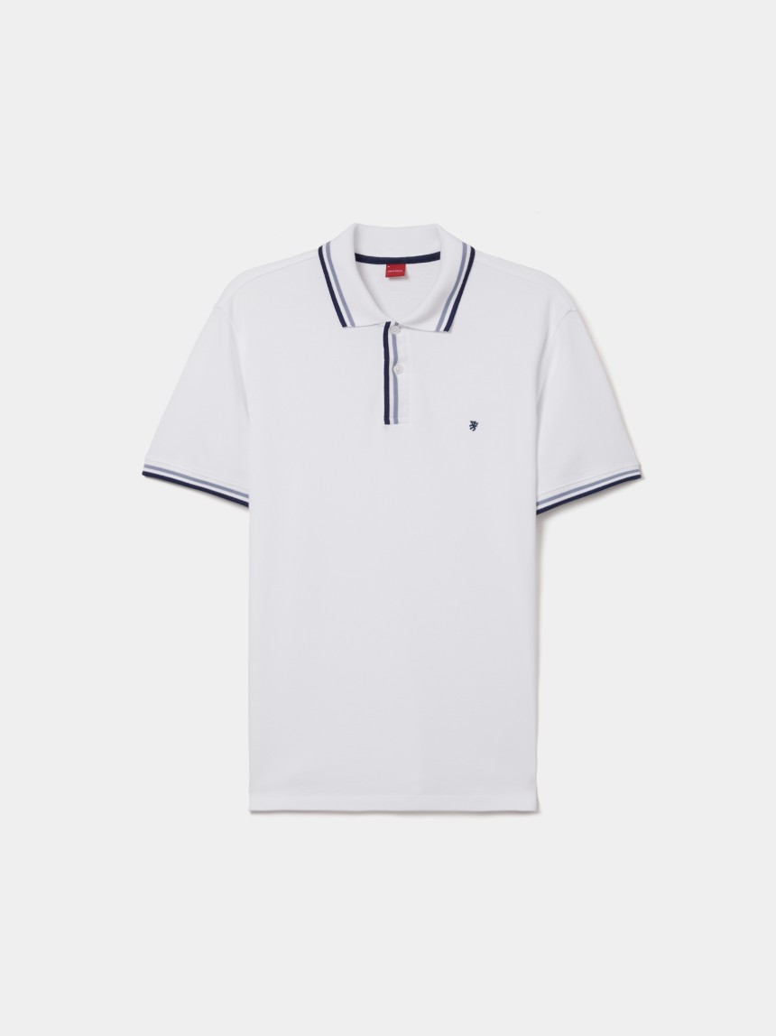 Polo regular fit em piqu�