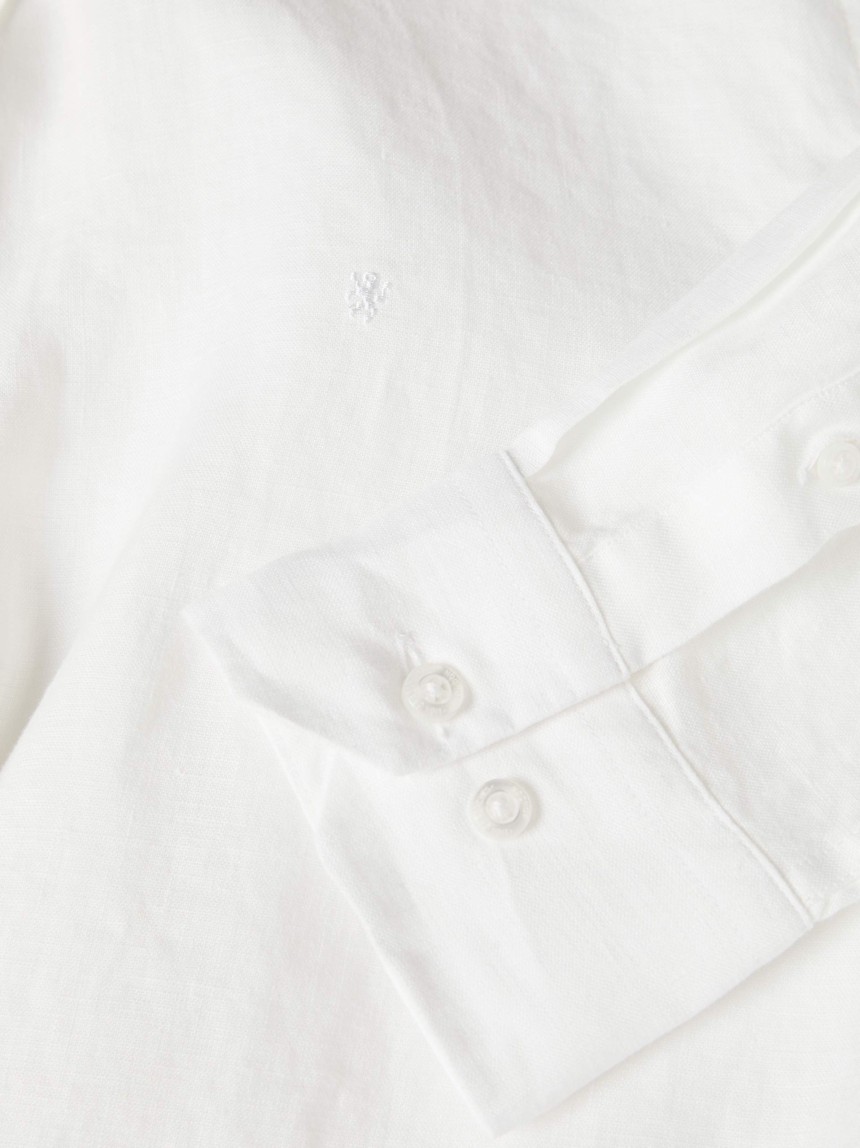 Camisa slim fit em linho