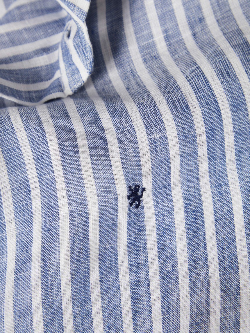 Camisa slim fit em linho