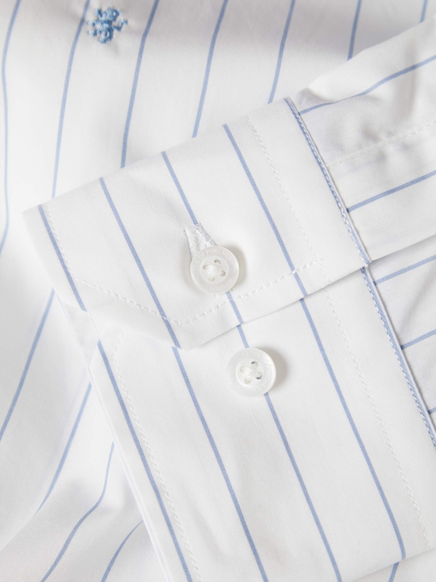 Camisa de algod�n a rayas de corte regular